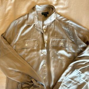 Silk tan shirt